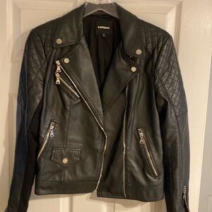 Black leather jacket from Express size S